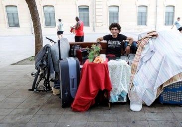 Hafid is at home in Malaga, even though he doesn't have a home.
