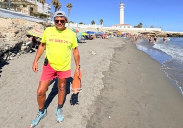 Guillermo Lachica Pando, at his workplace in Torrox.