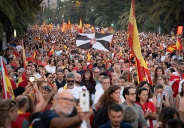 The Paseo del Parque promenade in Malaga during the demonstration on Wednesday.