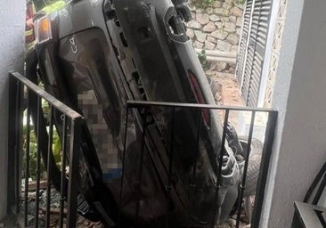 The vehicle that crashed into the TRH Mijas hotel.
