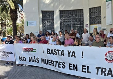 Rally against workplace accidents, this Thursday in Málaga.
