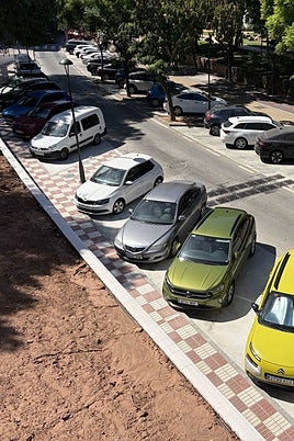 Parking spaces created on Avenida Maíz Viñals.