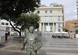 The building that was to have been the museum, in Pablo Ruiz Picasso Square.