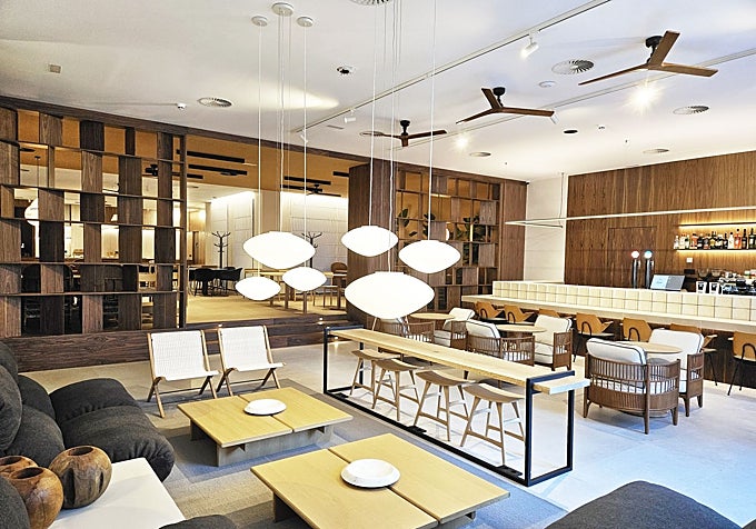 A view of the café and restaurant area at Zenit San Telmo.
