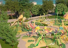Visualisation of the future children's play area in Torremolinos.