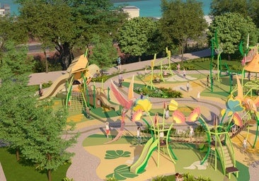 Visualisation of the future children's play area in Torremolinos.