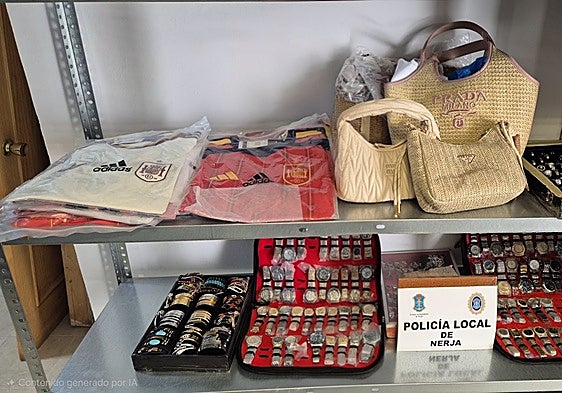 Over a thousand counterfeit products seized in operations against illegal sales in Nerja
