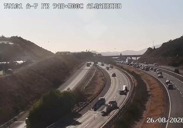 A picture of the traffic jams on the motorway heading towards Vélez-Málaga.