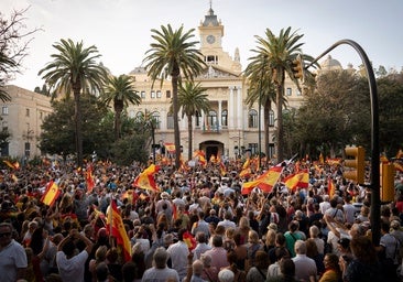 Rally in support of Ceuta outside Malaga city hall.