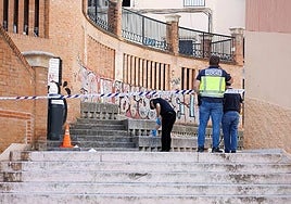 National Police at the scene of Nacho’s shooting.