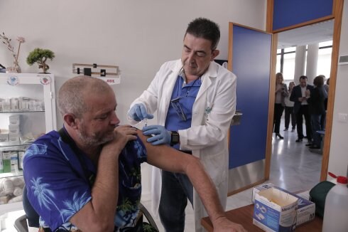 Vaccination against flu began in October.