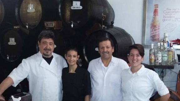 Pepe (third from left) and his loyal team.