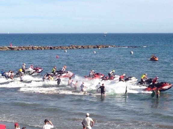 The Spanish jet-ski championship race.