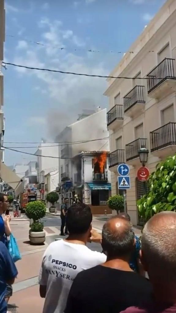 The explosion occurred in a shop in Calle Pintadas.
