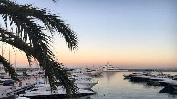 Yachts lined up at Puerto Banús, which acts as a magnet for those with money to spend. 