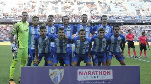 Malaga's starting eleven against Lazio.