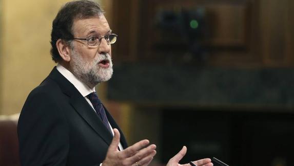 Mariano Rajoy in parliament.