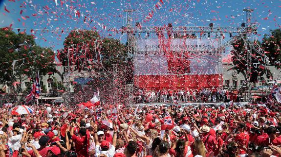 The celebrations were centred around Casemates Square. 