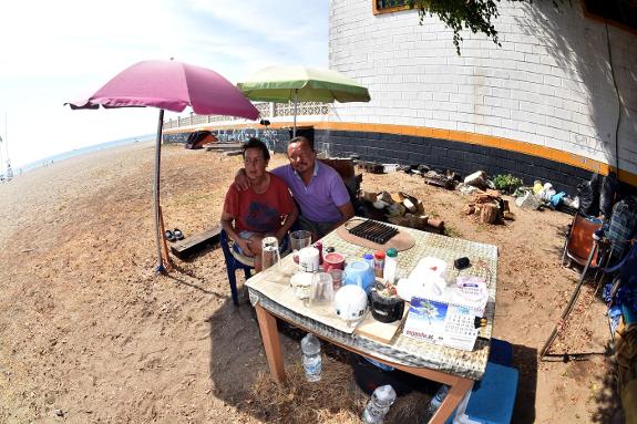 Caterina and her husband, both Polish, have been camping on El Cable beach for years. 