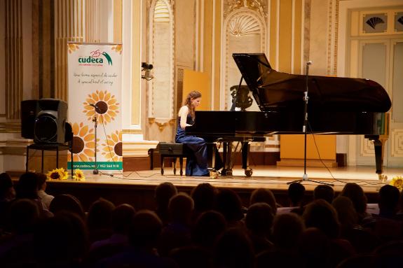 Pianist Cristina Alba Padial at the Cudeca concert on Saturday.