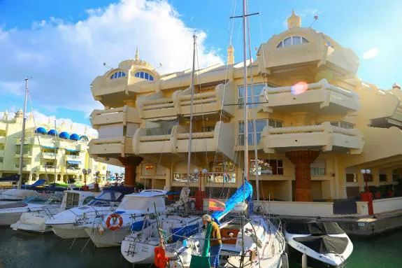 Inside Benalmádena's iconic Puerto Marina.