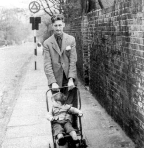 George Orwell and his son Richard circa 1946.