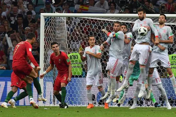 Cristiano Ronaldo scoring the equaliser in the 88th minute.