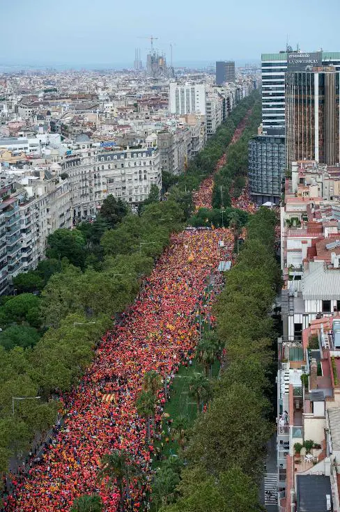 The march in Barcelona.