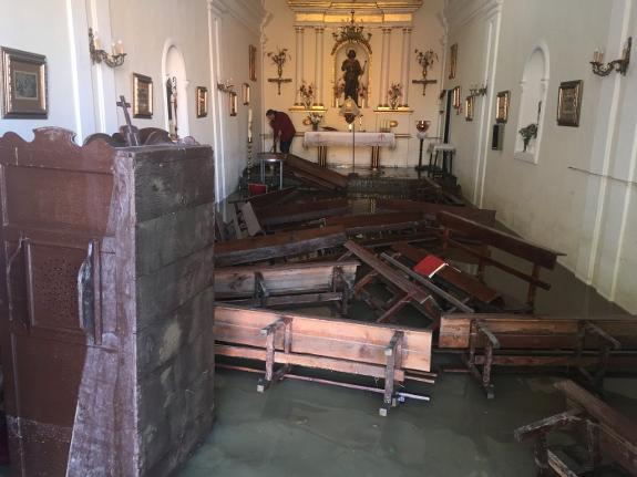 El Trapiche's San Isidro church was among the worst affected buildings. 