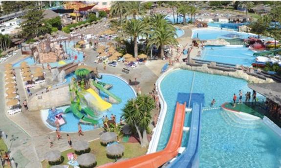 A view of the Mijas water park. 