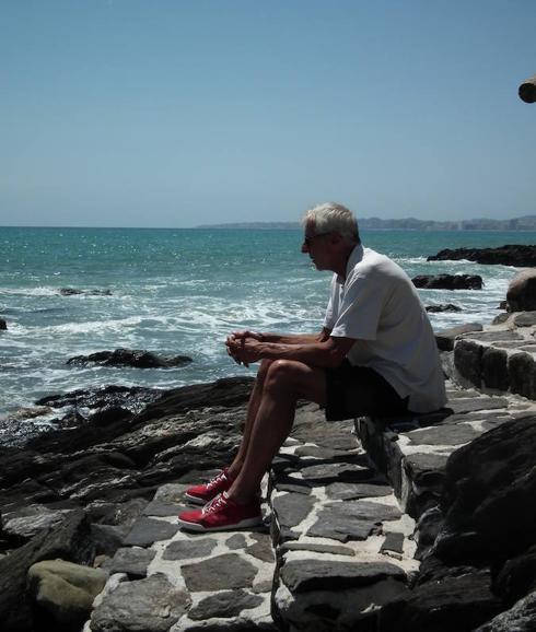 Robert at the spot where he helped his soul mate end years of agony and torment.