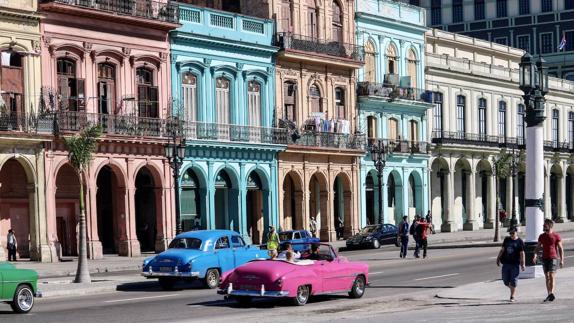 Colourful buildings in Havana.