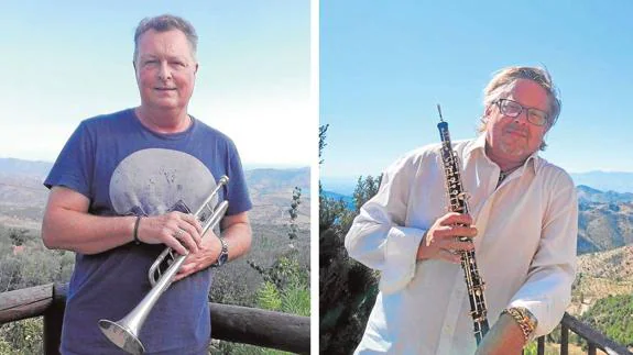 Trumpeter Steven Craven (left) and oboeist Nick Harcourt-Smith.