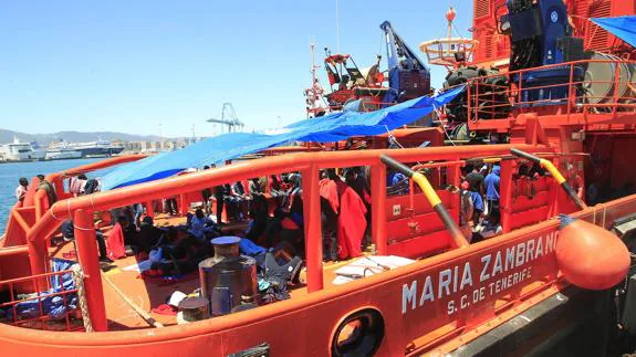 The María Zambrano rescue boat which found the woman's body