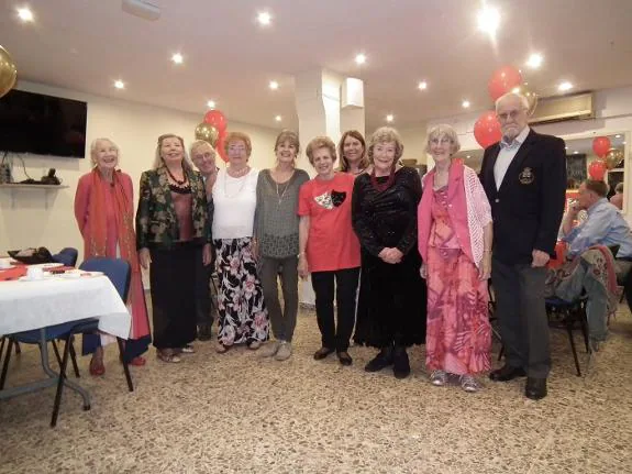 Patricia Hammill (5th from left) during the celebration party.