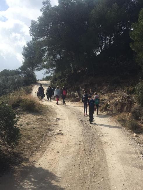 Fuengirola Scouts on a hike during a recent camp.