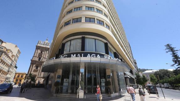 The iconic Málaga Palacio hotel.