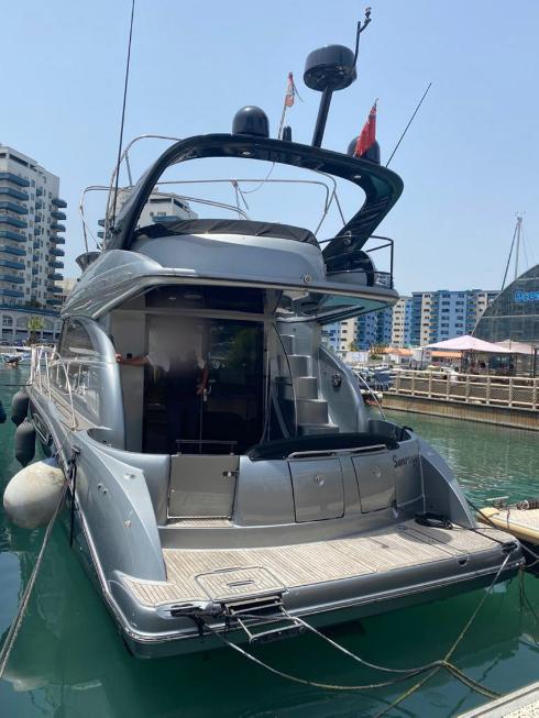 Police impounded a luxury yacht berthed in Gibraltar.