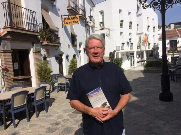 Henry Murphy in Canillas de Albaida with his new novel.