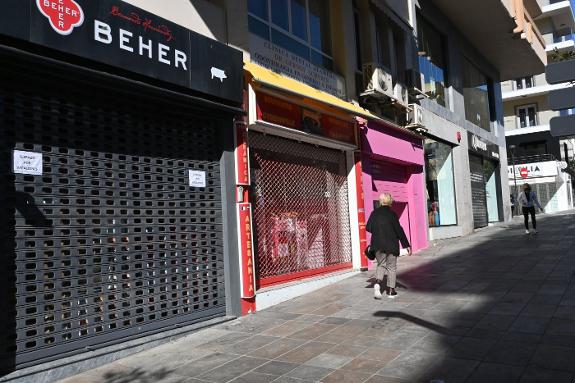 The shutters have been down in central Marbella since Wednesday.  