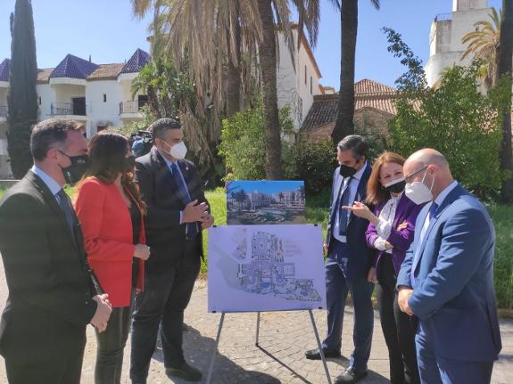 The mayor, councillors and representatives of Intriva on Wednesday.