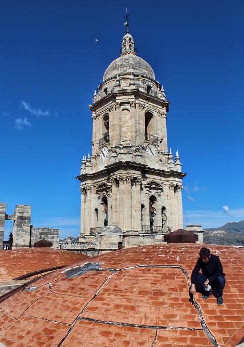 The cracks on the roof continue to get bigger. 