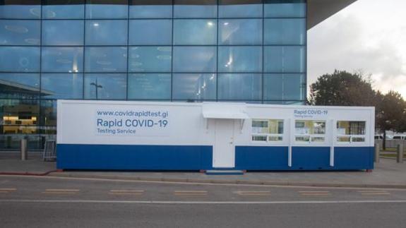 Gibraltar's rapid Covid test centre.