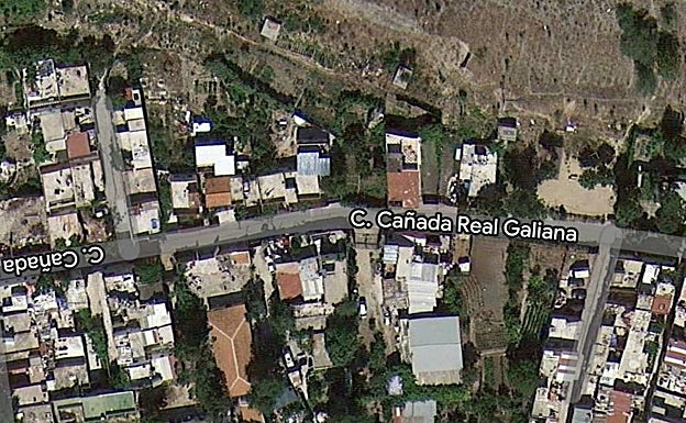 Vista de un trecho del sector 5 de la Cañada Real, desde Google Maps