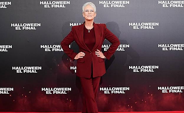 Curtis, promocionando la película en Madrid.