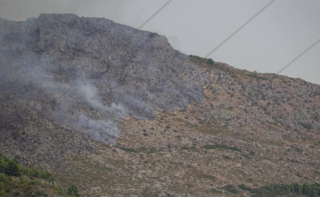 Incendio en la Vall d'Ebo el pasado agosto