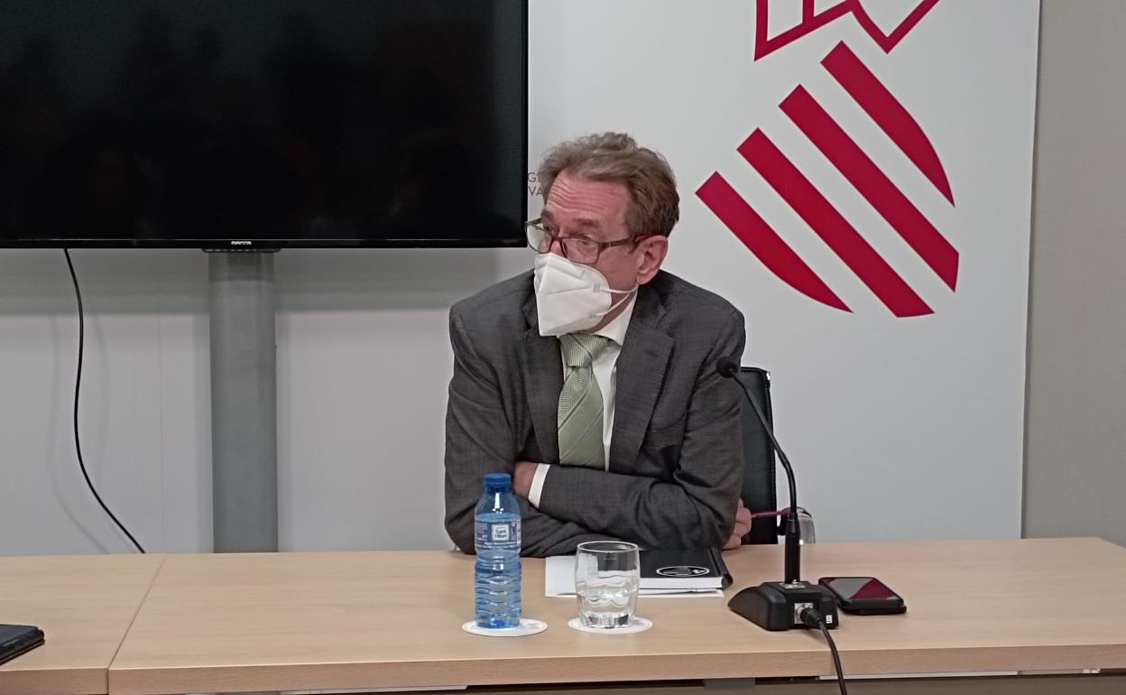 Mínguez ha comparecido este martes en Alicante para presentar los presupuestos en sanidad. 