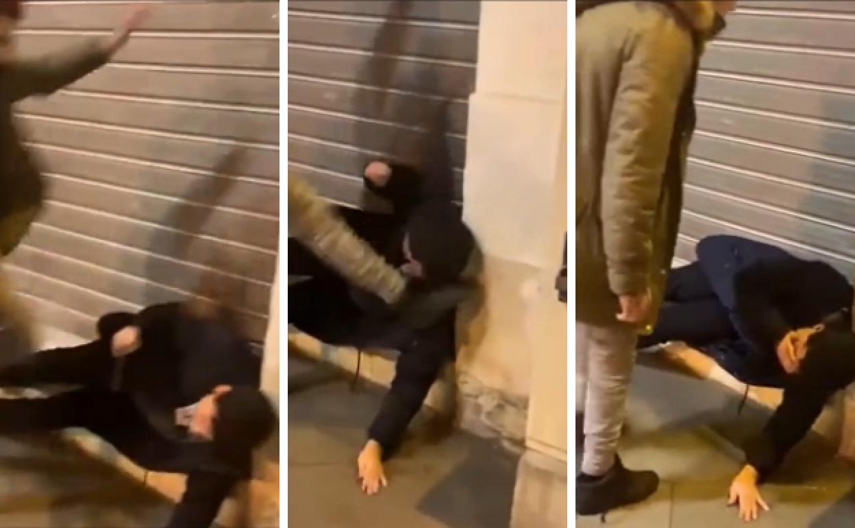 Agresión captada con un móvil. 