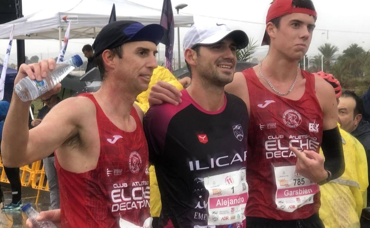 Los vencedores de la prueba en categoría masculina.