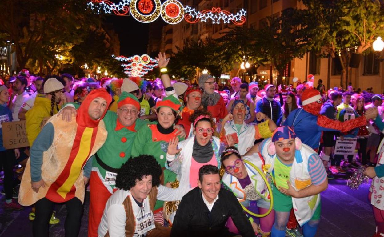 Momento de la San Silvestre navideña alicantina, en una imagen de archivo.